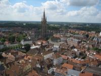 View from the top of the bell tower in Bruges