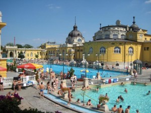 Thermal Baths at Szechenyi Baths in Budapest